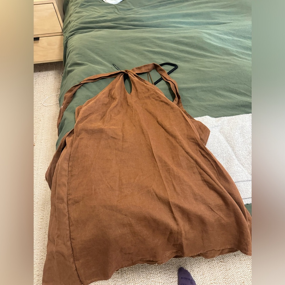 Rails Chestnut Halter Dress NWT